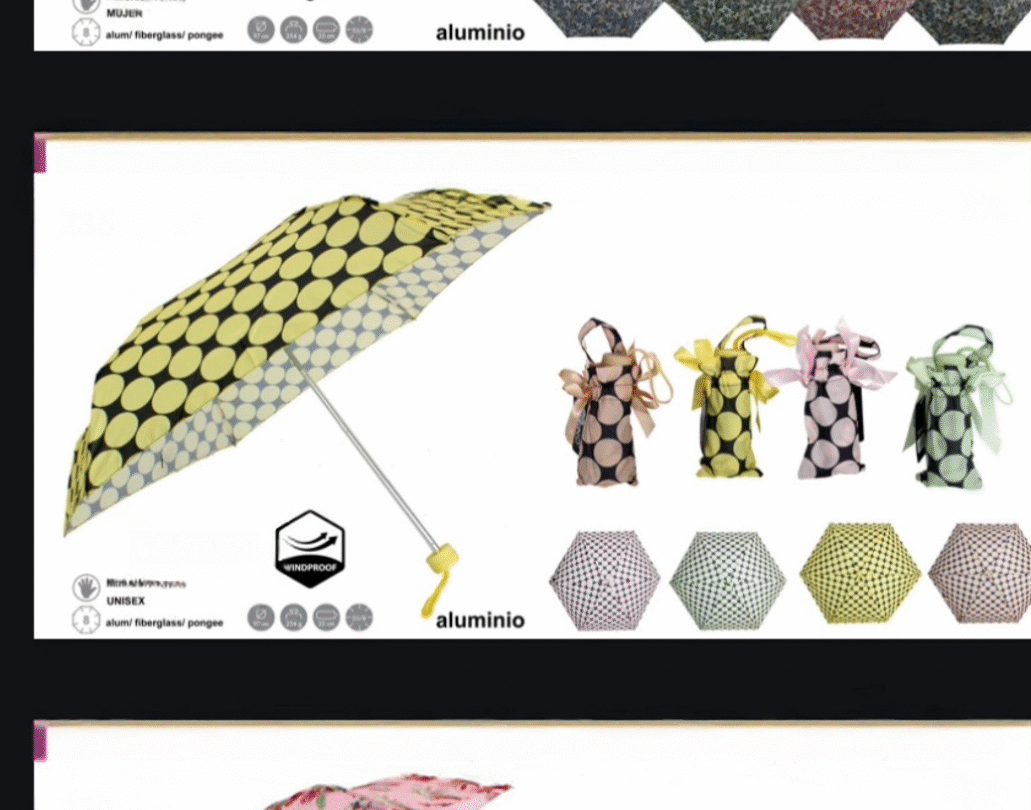 Paraguas Mini Plegable Estampado.