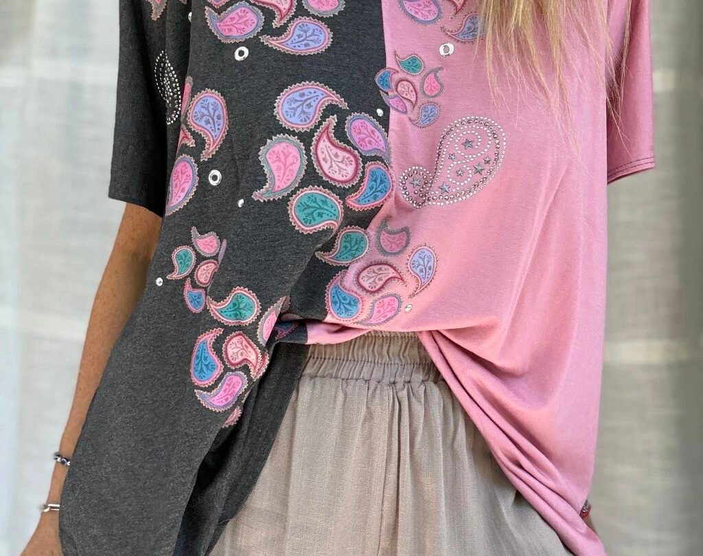 Remera Modal dos colores.