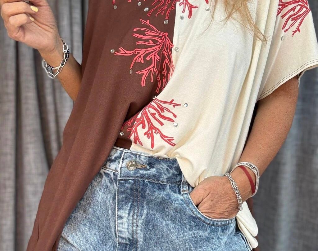 Remeron dos colores con Algas en Dtf.